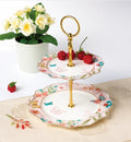 Fine Porcelain Bone China Dinnerware Set Microwave Safe Eco-Friendly Wave Shape Color Enamel Pink Floral Cups Kit for 7-9 People