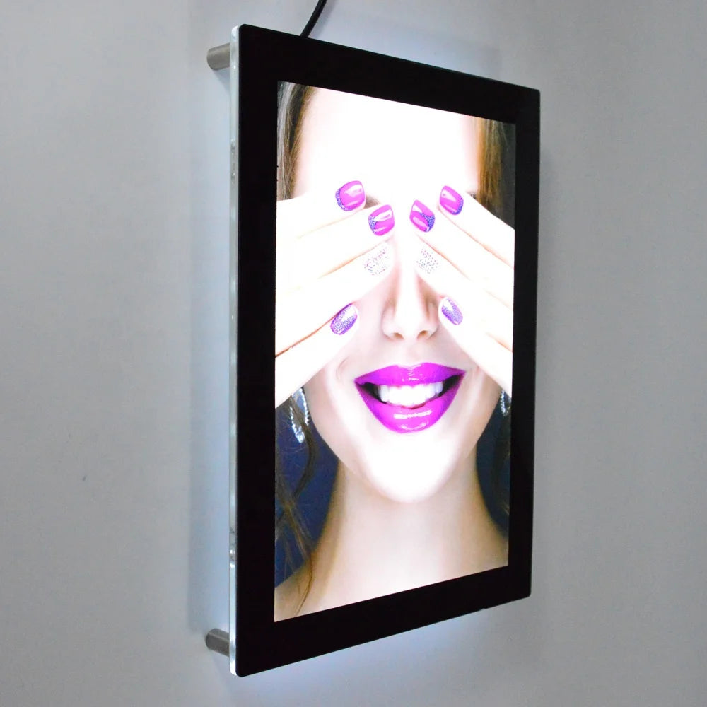Wall A2 A3 A4 Backlight Display Crystal Custom Luminous Magnetic Acrylic Ultra Slim Energy-Saving Light Box Led Photo Frame