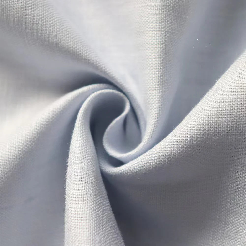 Organic Pure French Linen Fabric Mediumweight 160gsm 135cm Woven Plain Dyed 100% Linen Fabric for Garment Shirts Dresses