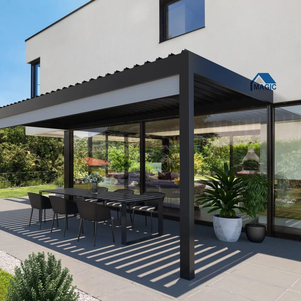 Wedding Arches Sale Motorized Aluminum Outdoor Gazebo PVC Roof Eco-Friendly Awning Shade Garden Trellis Powder Coated Frame Rot