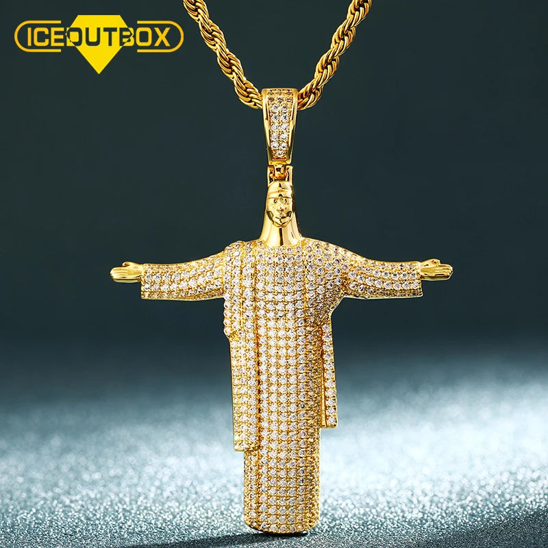 Iced Out Hip Hop Personalized Charm Hiphop Jewelry for Men Crystal Necklace Pendant