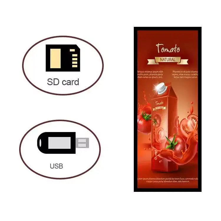 VETO TFT Stretch Bar Type Display Panel Touchscreen 37 Inch Digital Signage Indoor Advertising Screen