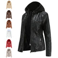 Europe and the United States Cross-border Hooded Leather Jacket Two-piece Set Detachable Large Size Leather Jackets