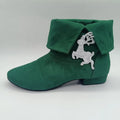 2026 Customized Women's Soft Dance Boots Merry Christmas Deer Green Suede 2.0cm Low Heel Fast Delivery Teacher Practice Price
