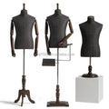 XINJI Plus Size Mannequin Men Clothing Store Window Shop Props Half Body Male Mannequins Hanger Suit Formal Dress Display Model