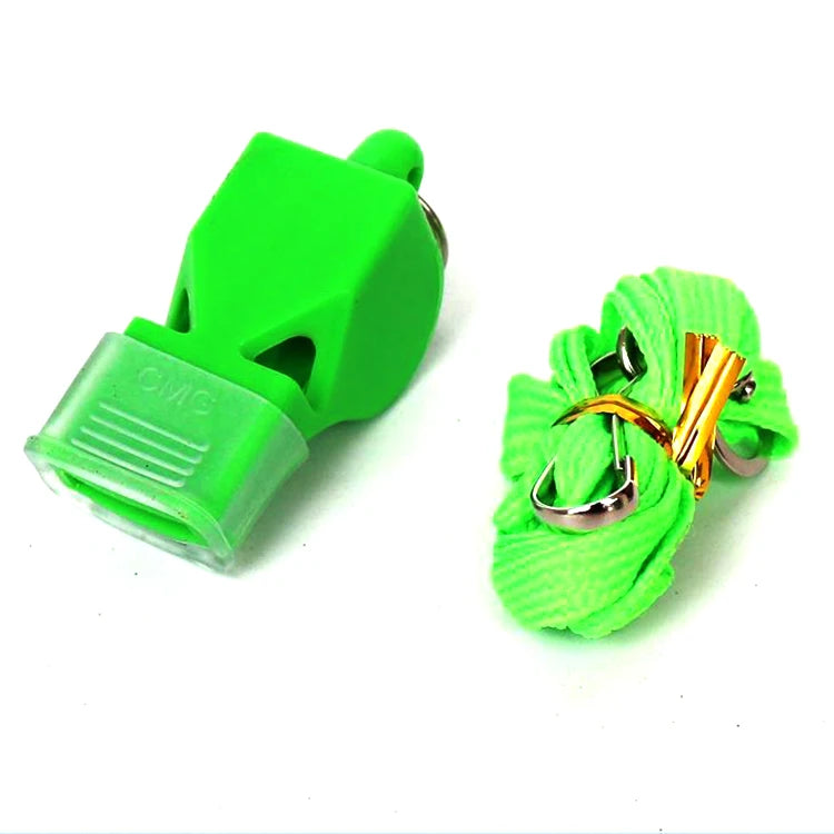 Lanyard & Rubber Mouth Piece Whistle Referee Coaches Lifeguard Survival Outdoor