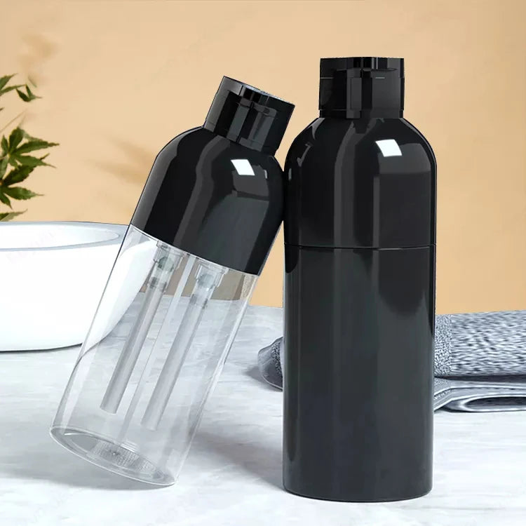 Cosmetic Packaging Dual Pump PET Bottles with Pump Sprayer for Shampoo Lotion Shower Gel Face Mask & Wigs Skin Care Serum
