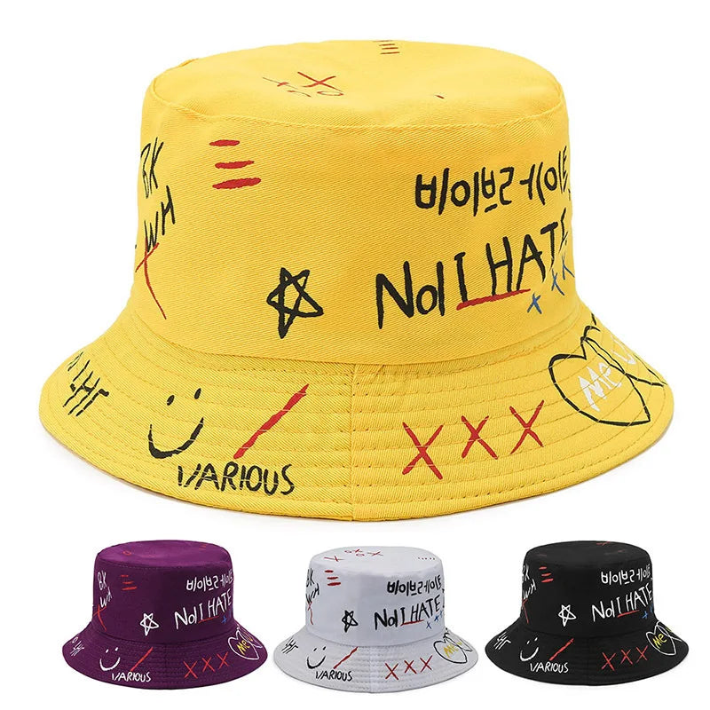 Unisex Custom Printing High Quality Cotton Vintage Solid Color Reversible Bucket Hats for Fishermen Party