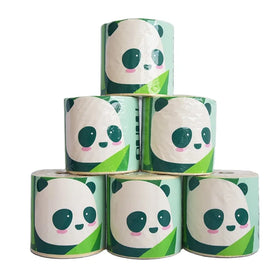Panda Soft Bambu Paper Toilet Roll Plain Embossed for Sensitive Skin