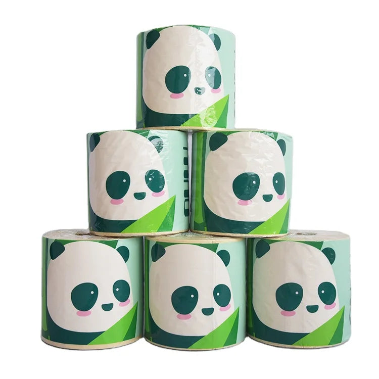 Panda Soft Bambu Paper Toilet Roll Plain Embossed for Sensitive Skin