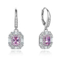Newest Luxury Women Earrings 925 Sterling Silver Rhodium Rose Gold Plating Trendy France Lock Leverback Diamond Best Collection