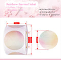 Rainbow Circle Labels Sticker Roll 2inch Compatible Thermal Printer Waterproof Alcohol-resistance Direct Thermal Label