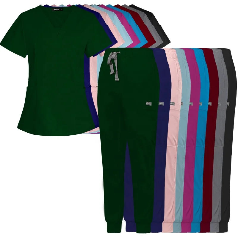 Niaahinn Fashion Adjustable Waistband OEM Women Scrubs Uniform Customized Medical Uniforms Premium Breathable Medical Scrub Sets