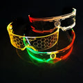 Customized LED Light-Up Sunglasses for Parties Ramadan Graduation Valentine's Day Luminous Flashing Glasses with Changing Colors