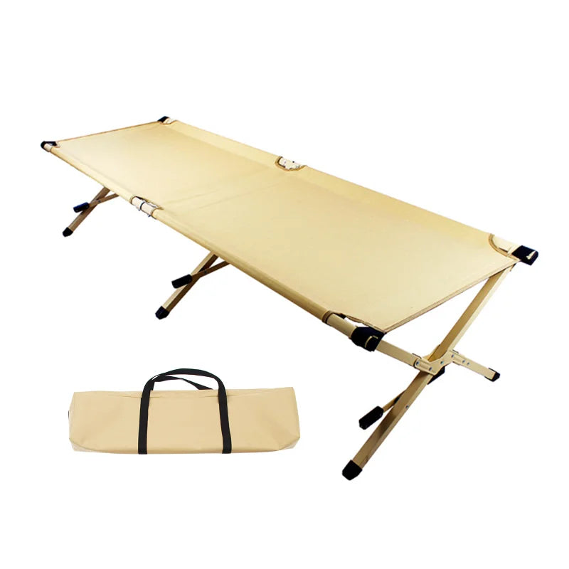 Steel Frame Sleep Adjustable Foldable Portable Single Outdoor Camping Bed
