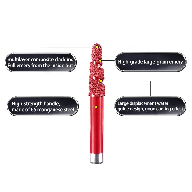 Marble Engraving Bits Diamond Granite Stone Engraving Bits Cutter Cnc Tools Spindle Motor Carving Stone Rongfu 10mm 12mm