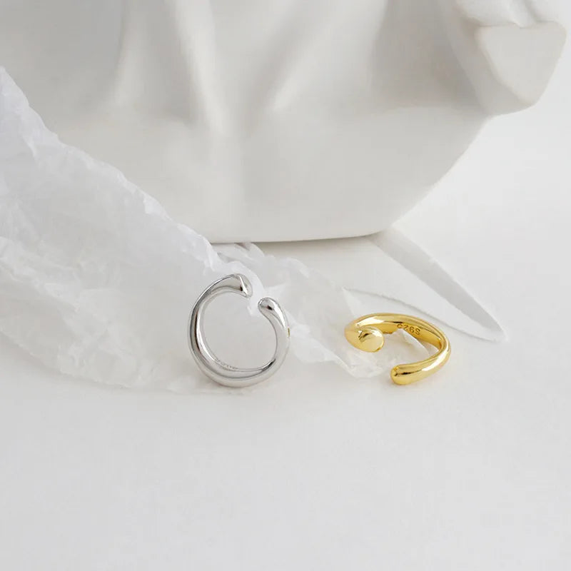 Unique Design 925 Sterling Silver Ear Cuff Non-pierced Simple Style Adjustable Clip on Earrings for Women HEK1108