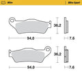 Moto Master TM MX 300 98-23 Front Nitro Pads Cartridge Chips for Motorcycles