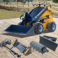Mini Skid Steer Loader Wheel  Loader Small Articulated Factory Price for Sale SkidSteer Loader with Attachment