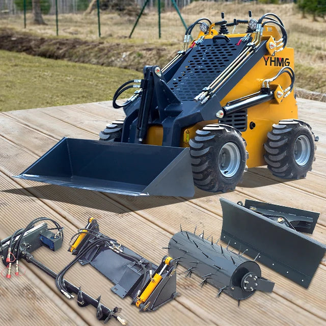 Mini Skid Steer Loader Wheel  Loader Small Articulated Factory Price for Sale SkidSteer Loader with Attachment