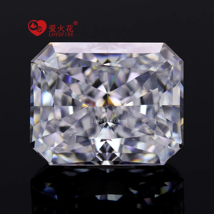 5a+4k Ice Crushed Cut White Octagon Cz Gemstone Loose Synthetic Cubic Zirconia