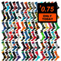 Wholesale Bulk Crew Cotton Novelty Socks Custom Print Jacquard Mens Dress Socks Unisex Striped Funny Socks for Men