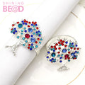 Christmas Decoration 2022 Napkin Ring Christmas Tree Color Rhinestone Napkin Buckle Metal Napkin Holder Table Decoration