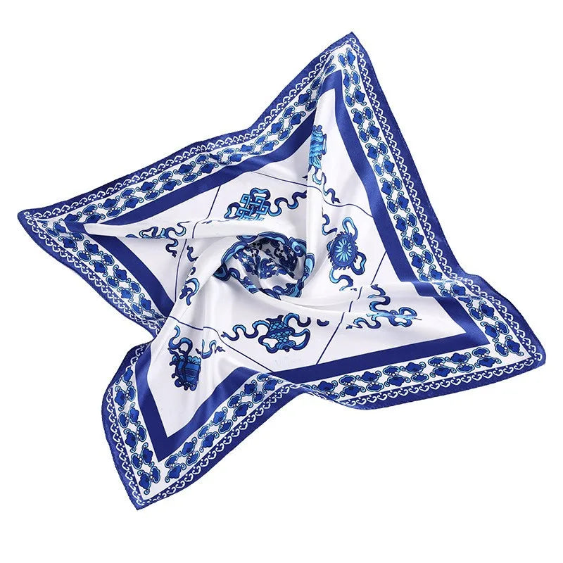 Silk Scarfs for Women Fashion Daily Style 16MM 100% Pure Silk Twill 50X50CM Scarf Silk Bandana