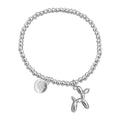 Wholesale Cute Balloon Dog Bracelet 925 Sterling Silver Bead Chain Bracelet Silver or 18K Gold Plated Bracelet Women