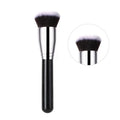 HMU Concealer Foundation Brush 2024 Custom Black Silver Makeup Round Kabuki Liquid Foundation Brush for Foundation and Powder