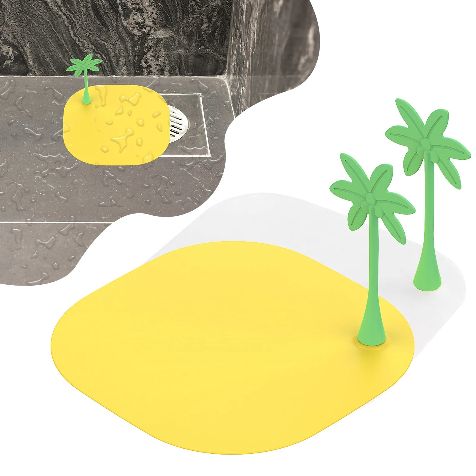 Kitchen Drain Tools Sink Cover Bathroom Accessories Coconut Tree Silicone Floor Drain Cover
