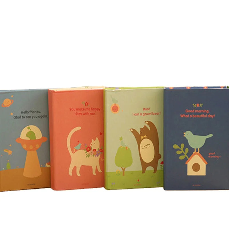 1pcs/lot Cartoon Animals Bird Cats  Rainbow Note Memo Hard Cover Sticky Notes Post Paper Stationery Office School Supplies Gift