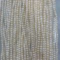 3-4mm Cheap Price White Potato Shape Loose Pearl Freshwater Strand Beads