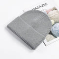 Knitted Beanies Hat Elastic Comfortable Thickened Keep Warm Knitted Hat for Men