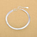 Fashion 925 Silver Stamp Snake Chain Bracelet for Women Wholesale Silver Jewelry