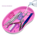 Nail Charm Decoration Rhinestone Storage Tool Heart Shape Metal Nail Art Plate Empty Nail Art Display Tray Board Holder