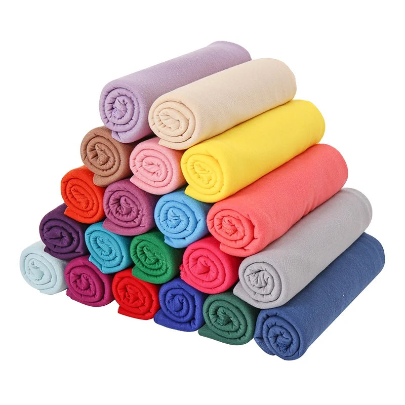 Women's Comfortable Polyester Hijab Scarf High Stretch Ethnic Style Shawl Multicolor Casual Headwrap Bandanas