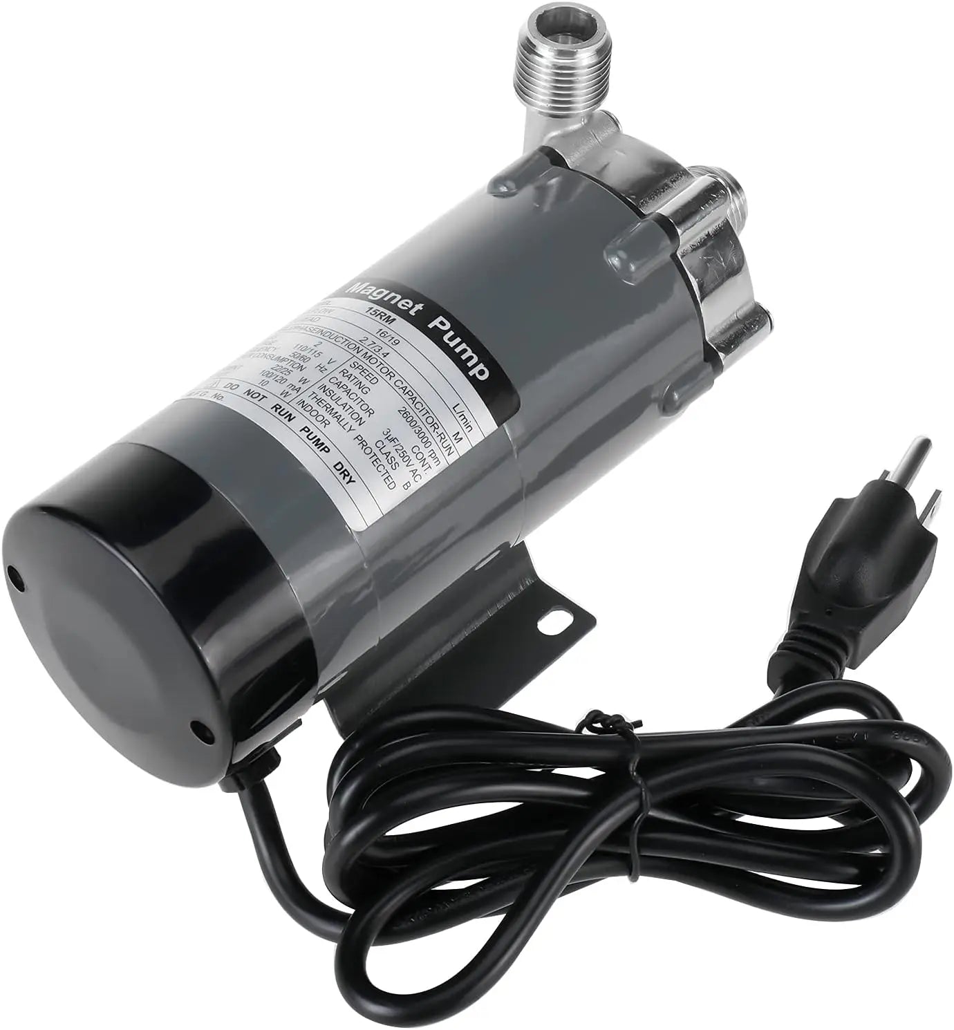 Classic Design 304L Stainless Steel Homebrew Magnetic Drive Pump MD MP 15RM Beer Brewery Food Grade High Temperature Resistant