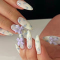 Dropshipping 4316 24 Pcs/set Soft Acrylic Fresh Style Medium Almond Nails Press on Nails Artificial Fingernails MegaBDM