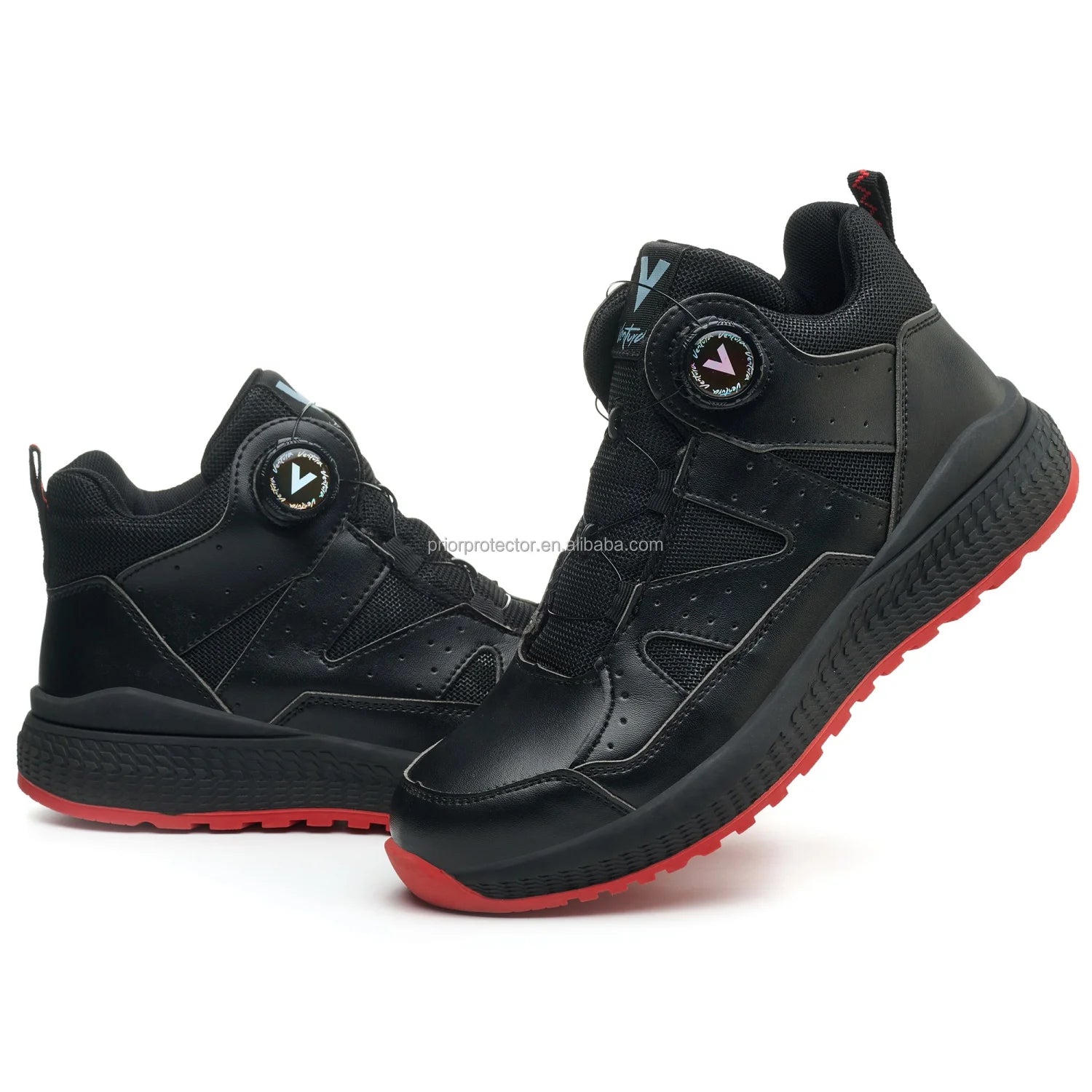 NStock Non Slip Safety Shoes Quick Lacing Steel Toe Leather Safety Shoes Breathable Impact-Resistant Winter Factory