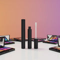 4ml Matte Black Empty Plastic Mascara Bottle Screw Cap Shiny Lip Gloss Tube Eyeliner Cosmetic Packaging for Skin Care Serum