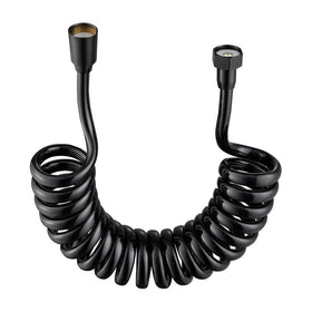 Household Bathroom Plastic PVC Spring Flexible Shower Hose Black for Toilet Faucet Bidet Sprayer Hand Shower