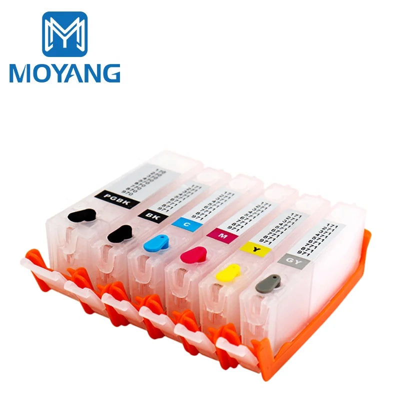 MoYang Refillable Ink Cartridge Compatible for CANON PGI770 CLI771 770/771 PIXMA 5770 6870 7770 Printer Refill with ARC Chip