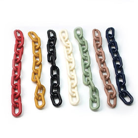 Wholesale Durable Classic Acrylic Resin Handle Chain Shoulder Strap Decorative Plastic Chain for Handbag