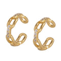 925 Sterliong Silver 18 K Gold Plated Cubic Zircon Clip on Small Huggie Hoop Handmade Fashion Earrings for Women