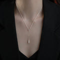 Minimalism 925 Sterling Silver Necklaces Chain Women Girls Long Pendant Necklace Chain