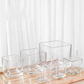 Empty Clear square Glass Candle Jar 10oz Glass square Container for Candle Making