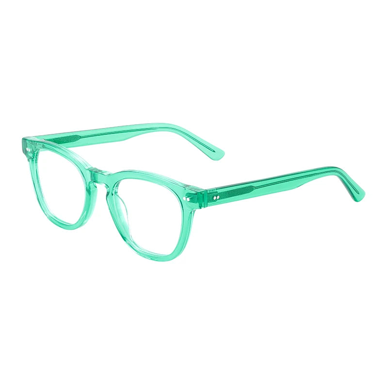 Green Transparent Computer Optical Glasses Frame Women Men Anti Blue Light Acetate Eyewear Eyeglasses