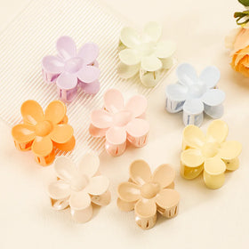 RARA 7.0cm PC Plastic Hair Accessories Sweet Flowers Hair Claws Fashion Durable PC Glossy Hair Claw Clips for Girls