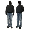Custom Logo 65% Cotton 35% Polyester Sweatshirts Blank Oversized Boxy Fit No String Men's Hoodies